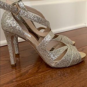 LK Bennett gold strappy sandals